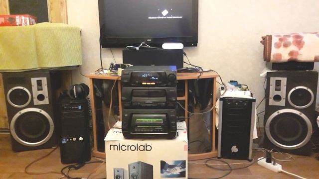 Panasonic SC-CH84M, работа усилителя через AUX смотреть онлайн