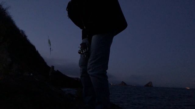 НОЧНАЯ ЛОВЛЯ МИНТАЯ С ПЛЯЖА