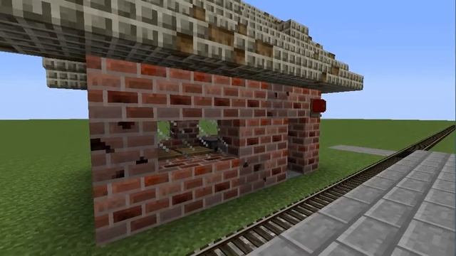 Товарный поезд в майнкрафт.