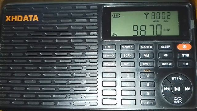 XHDATA D 109 9.8700 MHz Radio Rumunii китайською мовою