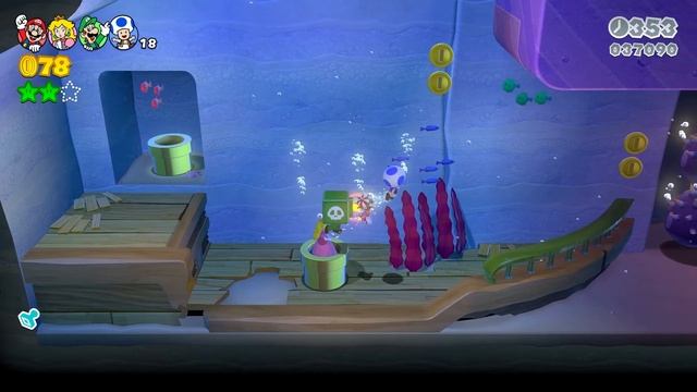 [#3] Super Mario 3D World 100% [4 PLAYERS] [Русский] - Мир 3