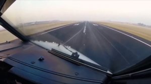 Полет из кабины пилота самолета