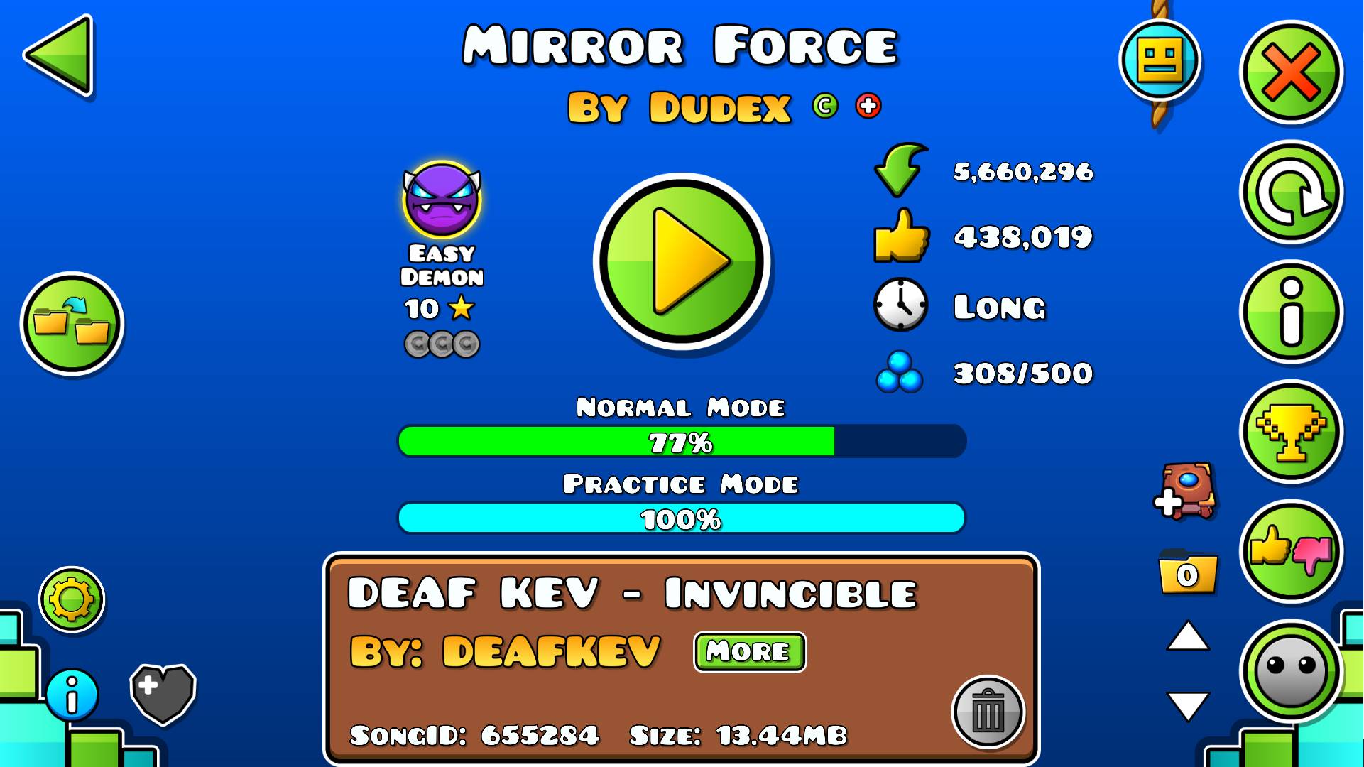 Geometry dash (1) Mirror force смотреть онлайн