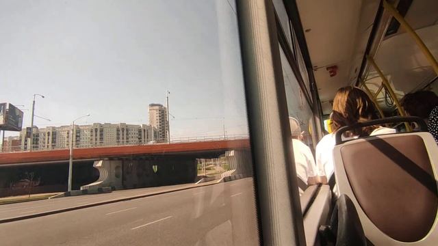 Минск.Поездка в троллейбусе МАЗ-203Т70,борт.4298,марш.45(19.04.