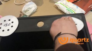 Краш тест кухонной мойки ULGRAN Quartz испытание на бытовые
