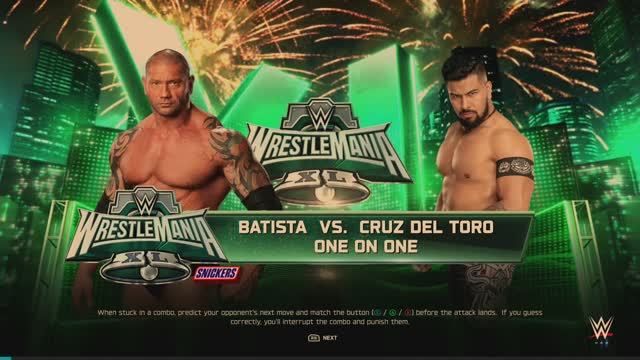WWE 2K25 PC 13 BATISTA Vs CRUZ DEL TORO