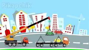 Учим цвета Мультик про автокран Машинки Автокран