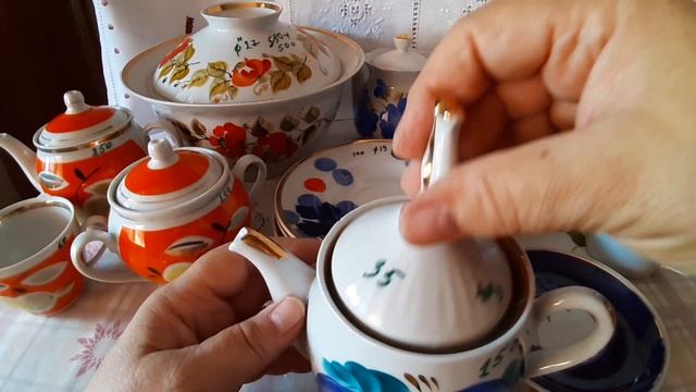 #видео_ПРОДАЖА#ФАРФОР#чайники#блюдца