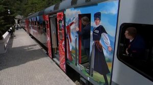 «Погружение в атмосферу Абхазии: обзор поезда „Диоскурия“ на станции Абаата» 1 мая 2025г