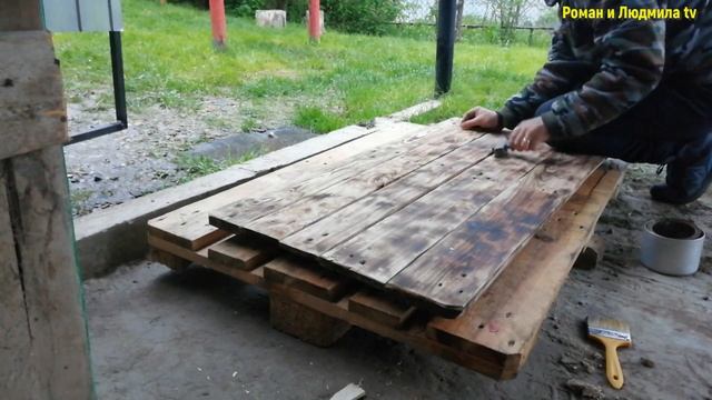 ДЕЛАЮ СТОЛЕШНИЦУ ИЗ ПОДДОНОВ, СВОИМИ РУКАМИ