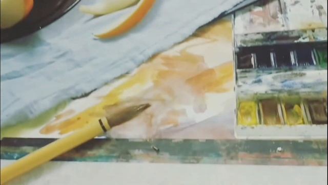 АКВАРЕЛЬНЫЙ ЭТЮД (ДЫНЯ)