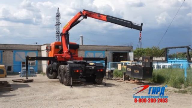 Седельный Камаз 65221 с КМУ Palfinger 30002-K_ГП ГИРД