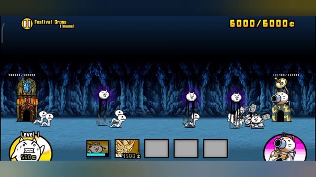 Прохождение The Crazed Gross двумя котами |The Battle Cats.