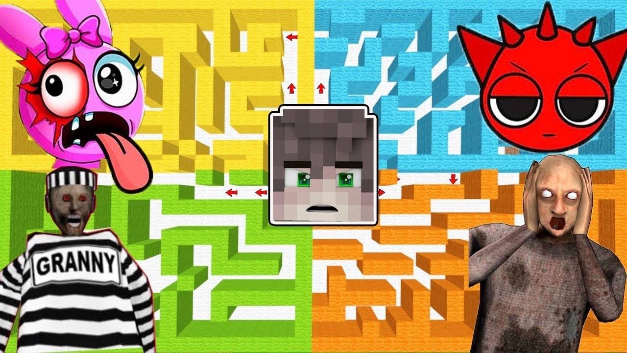 ВЫЖИВАНИЕ В СЕКРЕТНЫХ ЛАБИРИНТАХ БАБКИ ГРЕННИ ДЕДА СПРУНКИ В МАЙНКРАФТ смотреть онлайн