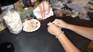 Моё хобби. Бусины из раковины тридакны.