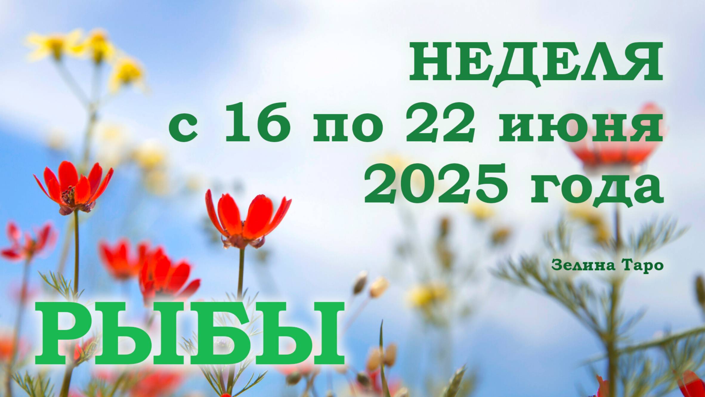 РЫБЫ | ТАРО прогноз на неделю с 16 по 22 июня 2025 года