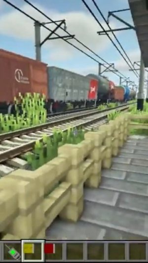 Товарный поезд в Майнкрафт