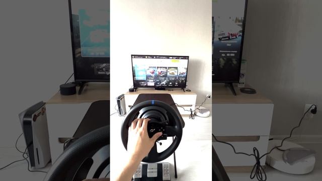 Демонстрация работы руля Trustmaster T300 RS смотреть онлайн