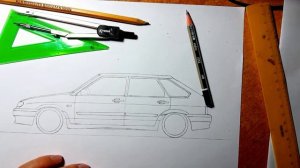 Рисуем ваз 2114 рисунок ваз 2114