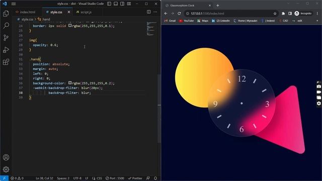 Анимация часов с использованием HTML CSS и JavaScript смотреть онлайн
