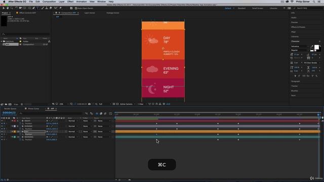 After Effects Course 045 Project_ Weather App User Design Animation - Part 2 смотреть онлайн
