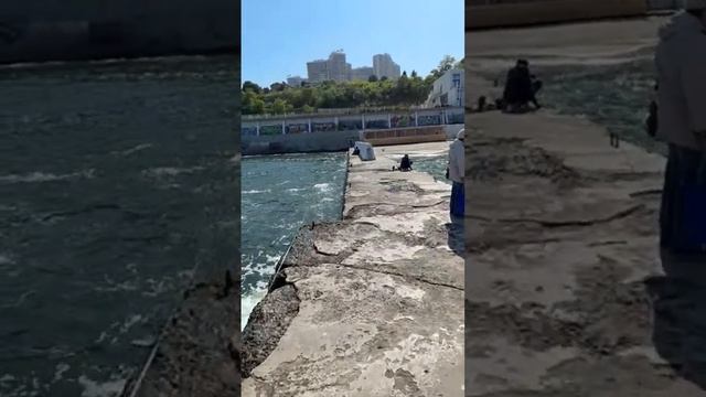 Одесса.Море штормит 🌊 Рыбалка . Пытаемся поймать бычк