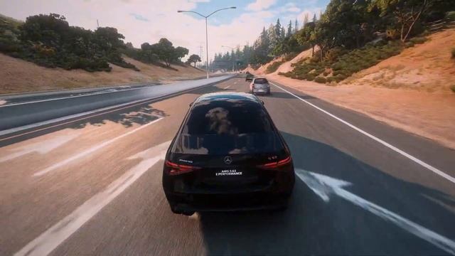 Красивая езда на Mercedes S63 E | BeamNG.drive