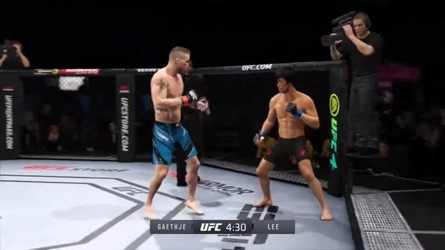 ДЖАСТИН ГЭЙТЖИ VS БРЮС ЛИ UFC 4 CPU VS CPU
