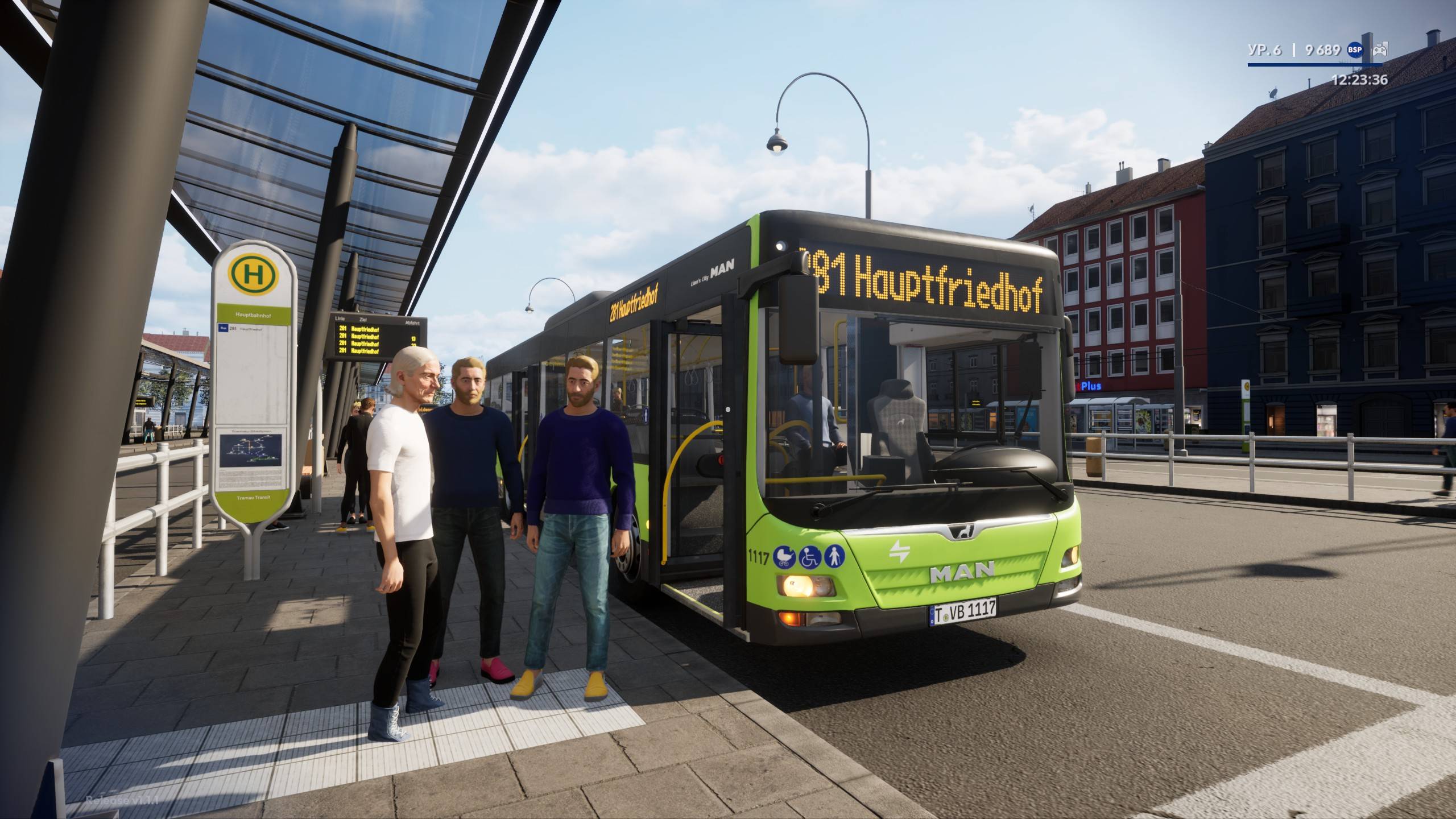 City Transport Simulator. Bus Man Lions city A21. Маршрут 281 смотреть онлайн