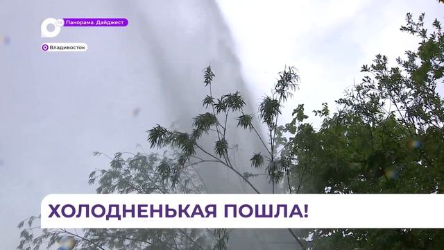 Многометровый фонтан бьет на улице Катерной из-за пор?