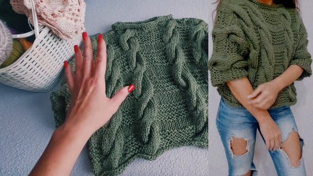 ДЖЕМПЕР С КОСАМИ ВСЕГДА В ТРЕНДЕ И ШИКАРНЫЙ ДЖЕМПЕР ЛЕ