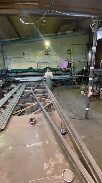 Изготовление ферм для навеса  #сварка #welding #handmade  #timelapse