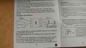 Обзор аудио преобразователь конвертер ARC, EARC в RCA Audio Extr