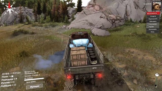 Spintires - Мод на КрАЗ-6316 Сибирь (1.6.1 ver) смотреть онлайн