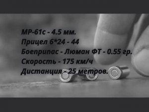 МР-61С боеприпас-0.55гр. дистанция-25 м.