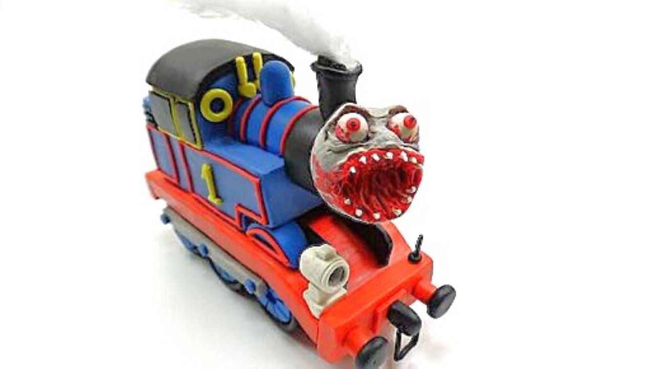 СТРАШНЫЙ ПАРОВОЗИК ТОМАС как слепить из пластилина