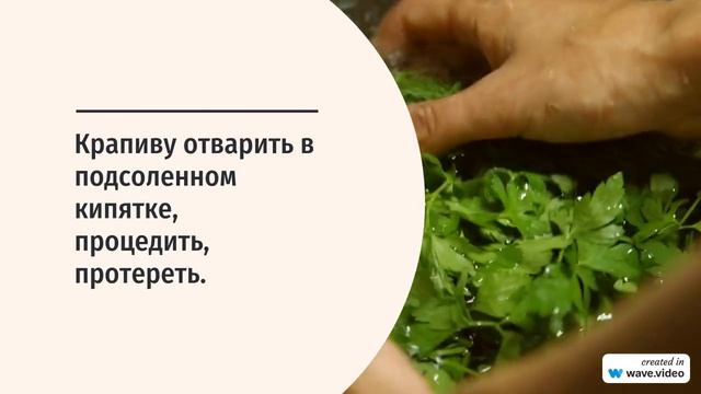 Крапива молодая со сметаной.