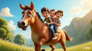 Лошадка-добрая подружка 🐴 _ Весёлая детская песенка + мультик