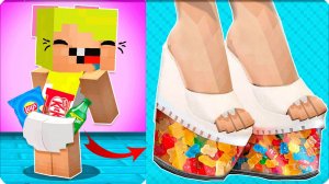 🤫🩴 5 ХИТРЫХ СПОСОБОВ ПРОНЕСТИ СЛАДОСТИ в АКВАПАРК в МАЙНКРАФТЕ! НУБИК ШЕДИ ЛЕСКА