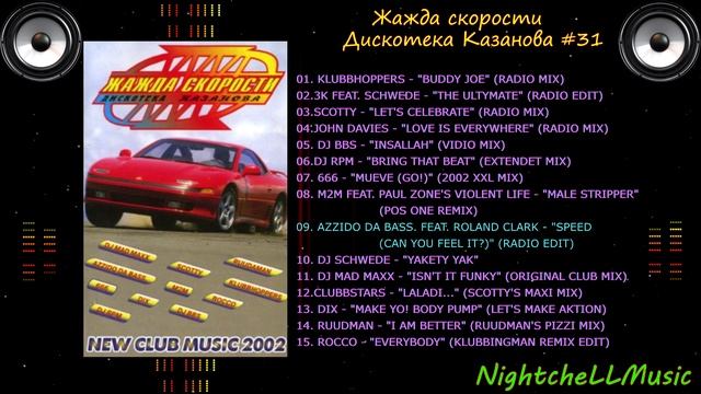 Музыка жажда скорости, дискотека Казанова 31 , 90s