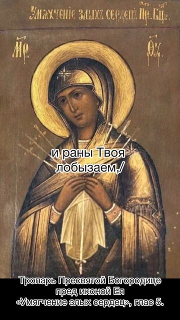 Тропарь Пресвятой Богородице пред иконой Ея «Умягчение злых сердец», глас 5, 15 июня по н.ст. смотреть онлайн