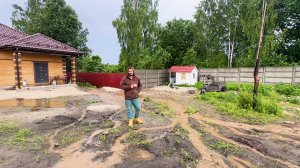 Начали строить курятник. Нас опять затопило. Все теплицы в воде. Жизнь простых людей в деревне.