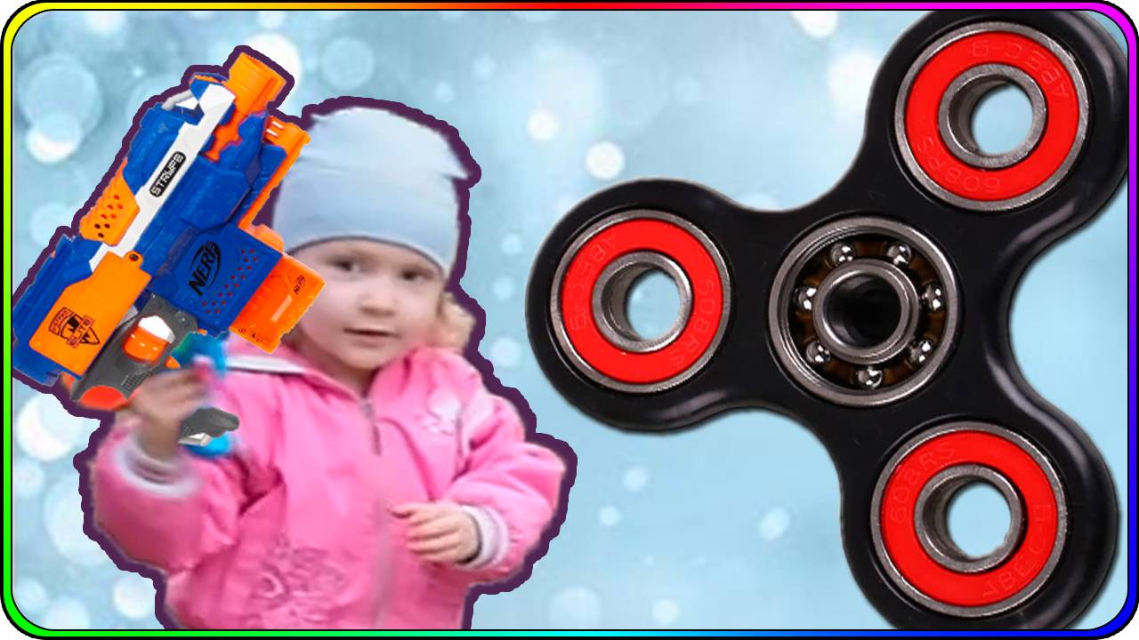 Гигантский спиннер атакует! Битва нерфов на детской площадке! смотреть онлайн