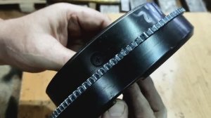 Посадка венца на маховик мотора.