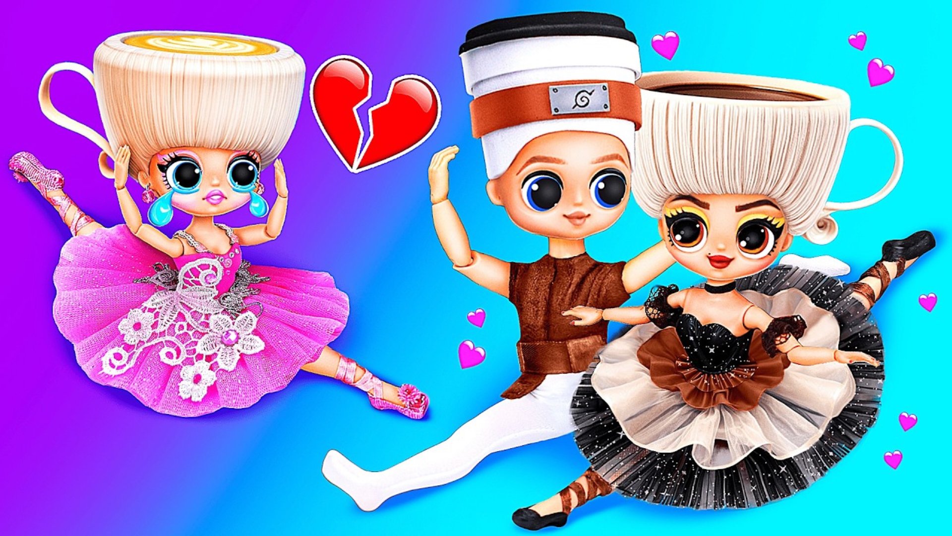 Балерина Капучино и Капучино Ассасино растут вместе! Поделки для сестричек смотреть онлайн