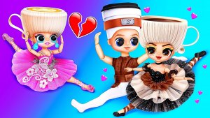 Балерина Капучино и Капучино Ассасино растут вместе! Поделки для сестричек