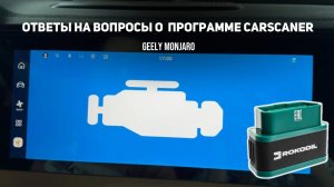 Ответы на вопросы о Carscaner, Rokodil, уровень масла, обороты помпы   Джили Монжаро/ Geely Monjaro
