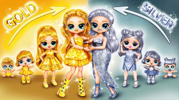 Золотая VS Серебряная Куклы ЛОЛ растут! Идеи поделок для кукол