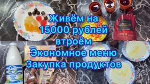 Живём на 15000 рублей втроём . Экономное меню , закупка продуктов. #живёмнаминималку