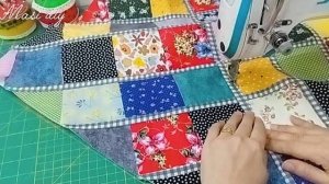 Как сшить лоскутное одеяло в клетку из разноцветных квадратиков. Это выглядит так красиво и привлека